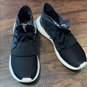 Women adidas black tubular sneakers size 7.5